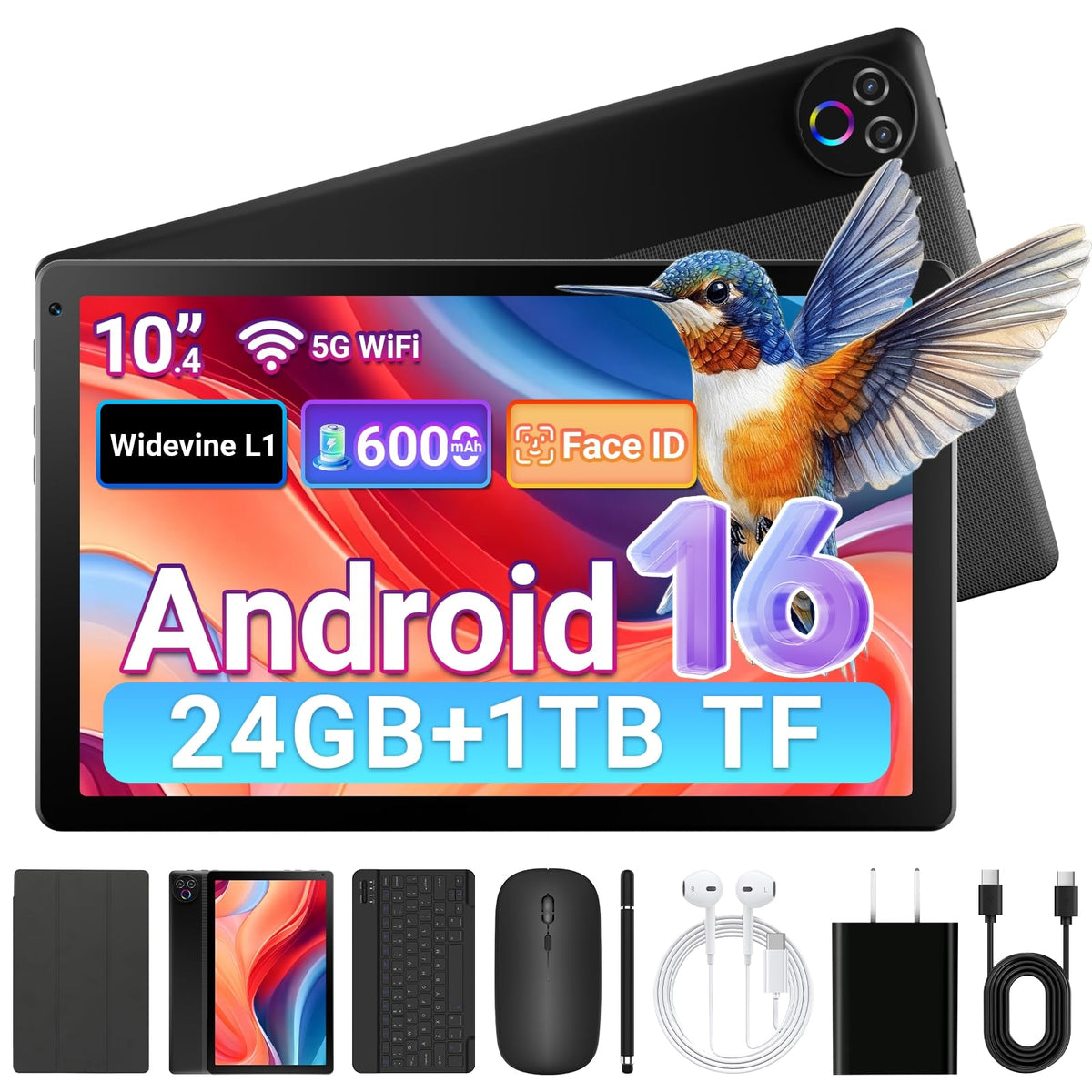Android 16 Tablet with Keyboard F21262