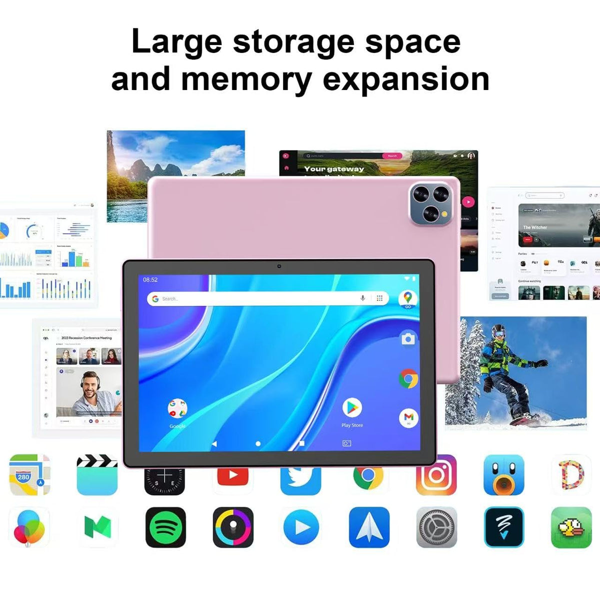 Android 16 Tablet 10 Inch 12 GB RAM 64GB ROM 2 in 1 Tablet PC T557
