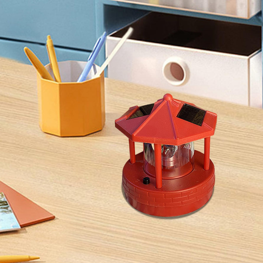 Solar Lighthouse with 360° Rotating Beacon V8144