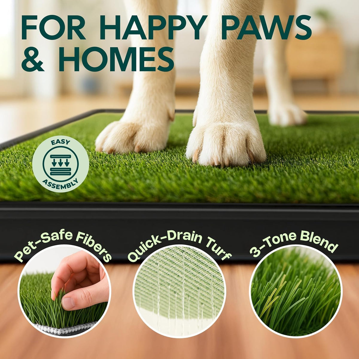 23”x35” Artificial Grass Dog Potty Pad with Tray G401