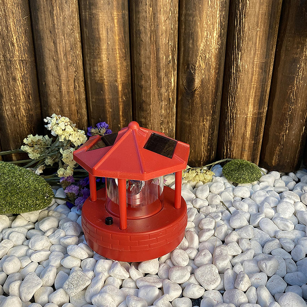 Solar Lighthouse with 360° Rotating Beacon V8144