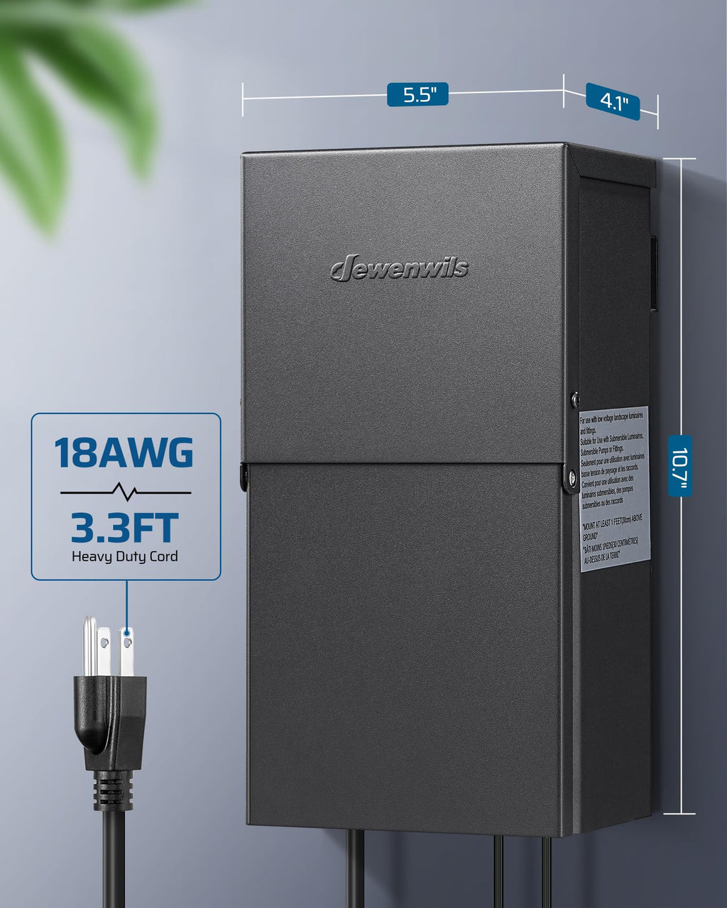 200W Low Voltage Landscape Lighting Transformer I558955
