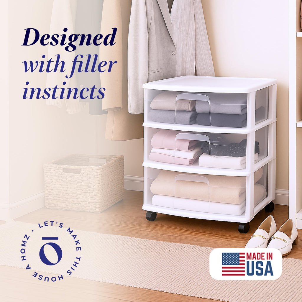 3-Tier Storage Cart with Removable Wheels D29235