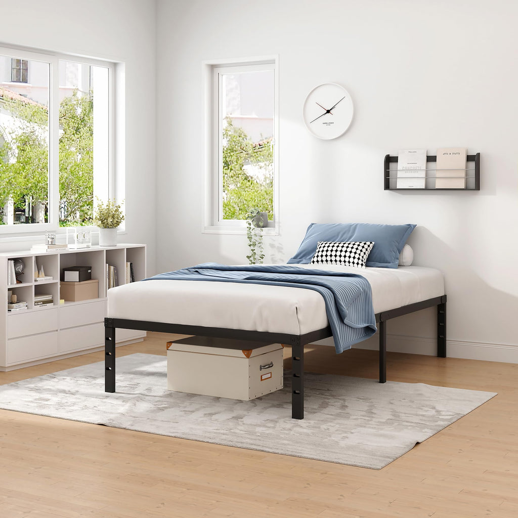 Metal Bed Frame with Storage Space, 14 Inch C36190