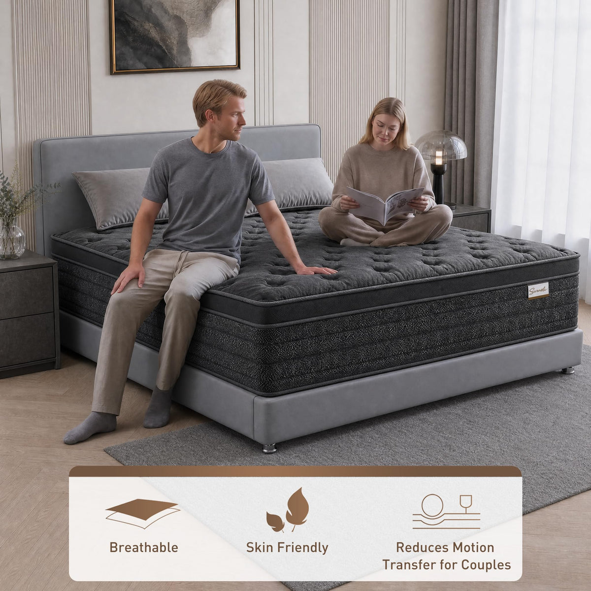 12 Inch Full Size Hybrid Mattress U4142