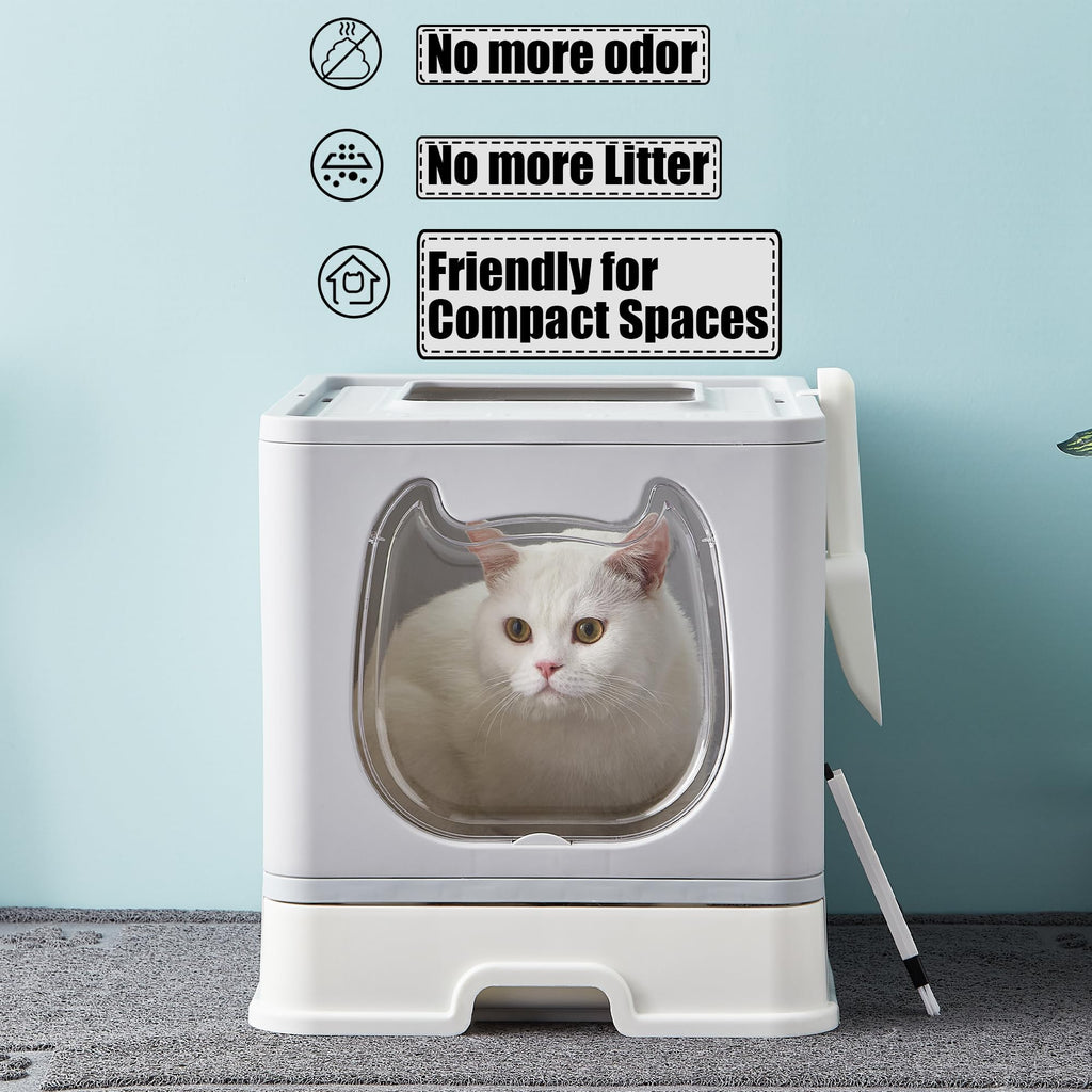 Covered Litter Box with Lid and Scooper X30637