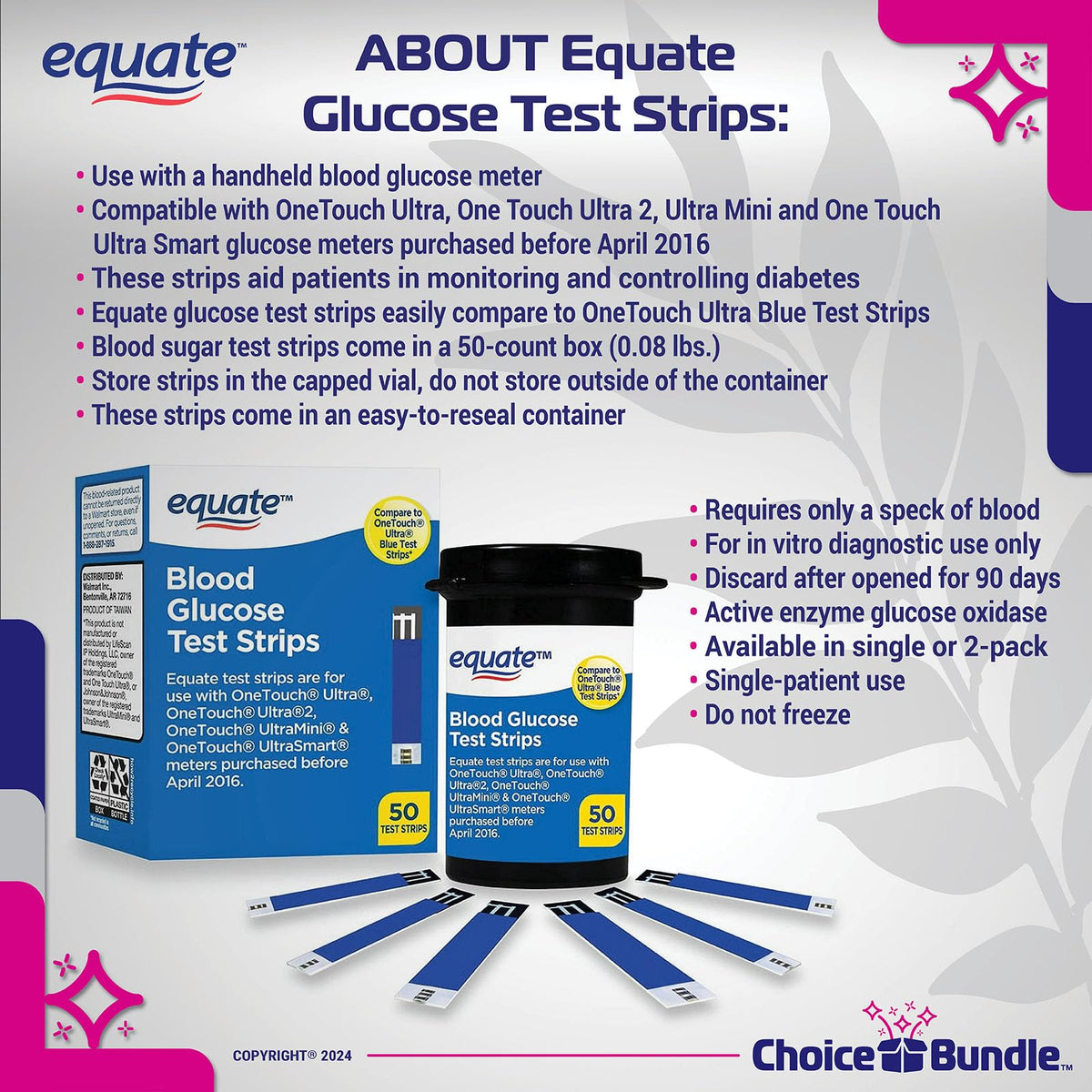Blood Glucose Test Strips 100 Total M832