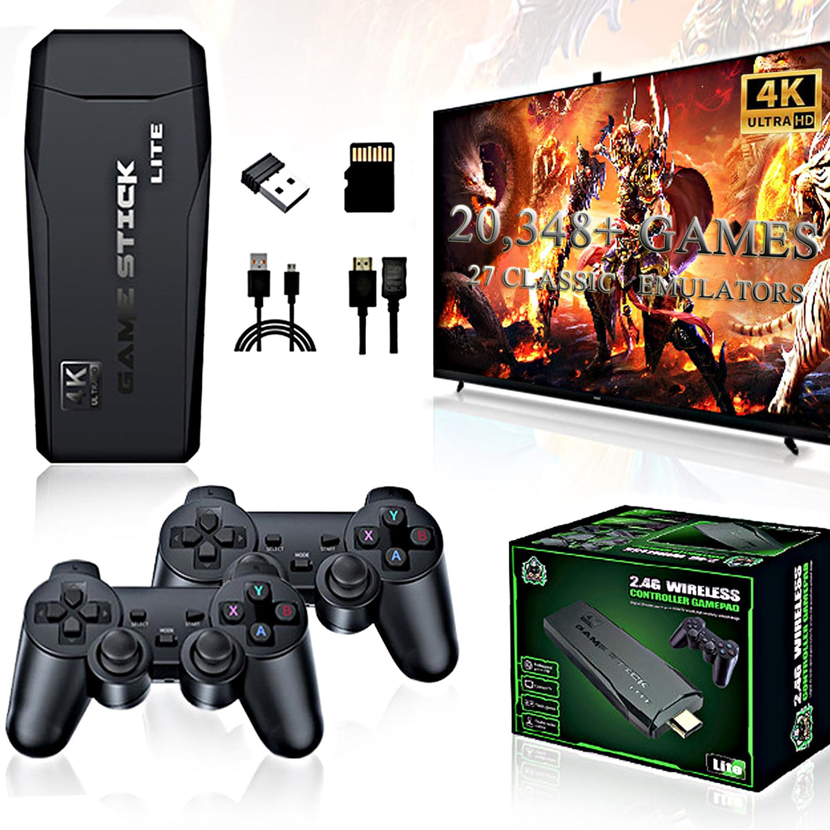2027 Retro Gaming Console, 20,748+ Retro Game Stick, 27 Emulators I5876