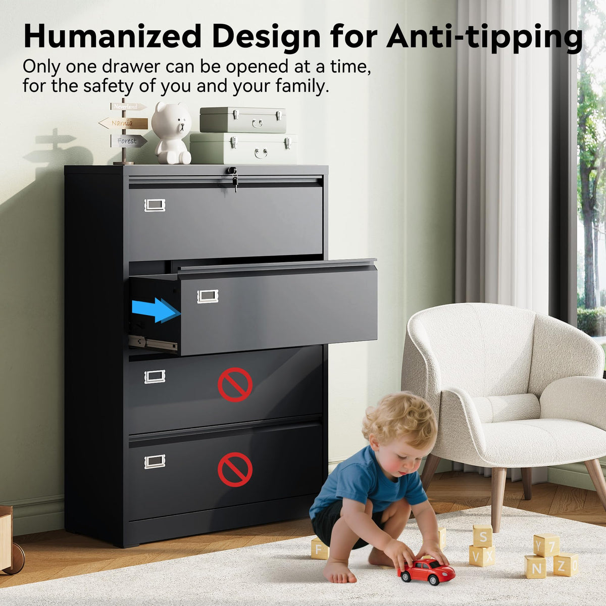 4 Drawer File Cabinet Q120