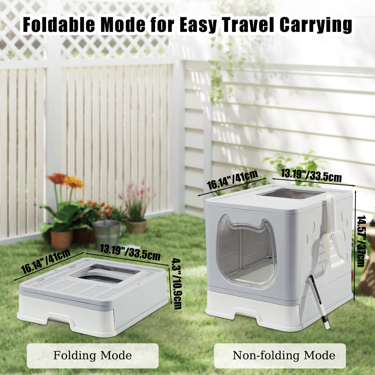 Covered Litter Box with Lid and Scooper X30637