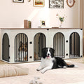 Double Dog Crate Furniture with Cushion Q54700