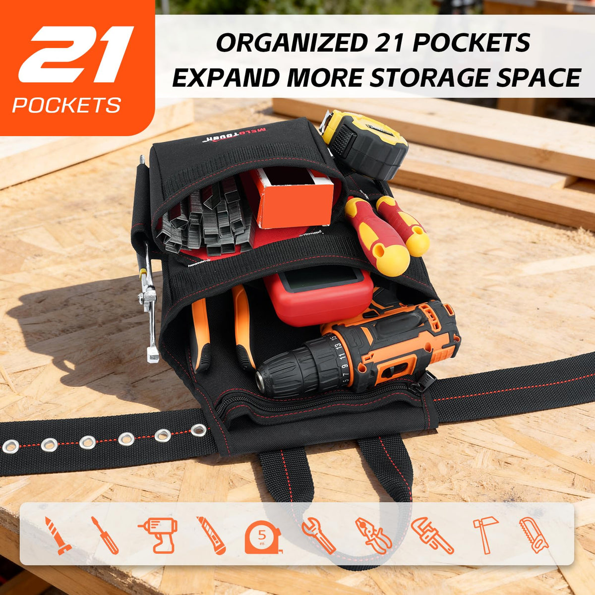 Tool Belt with Suspenders and Tool Pouch S339818