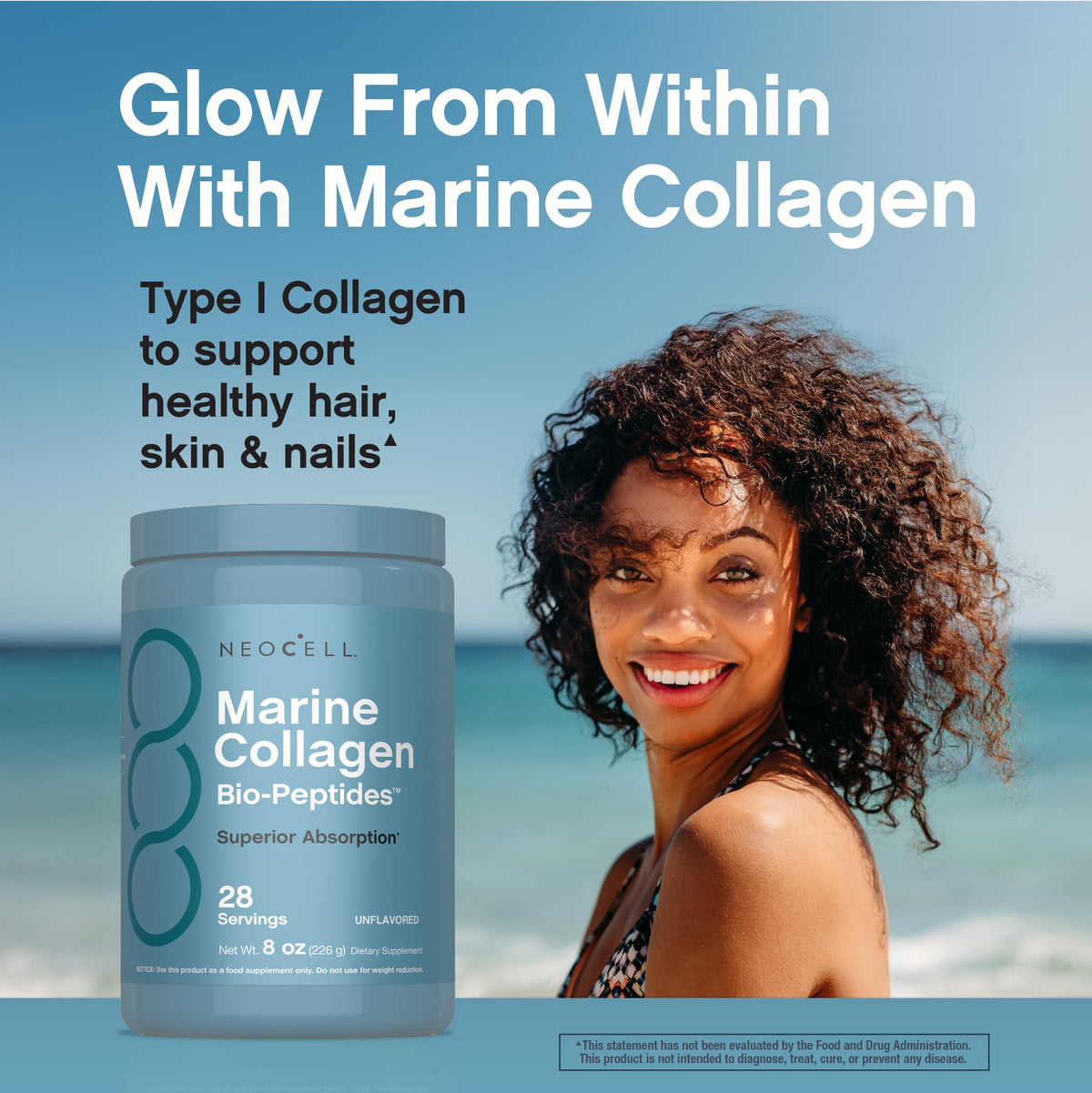 Marine Collagen Peptides Powder 8 oz Unflavored P66778