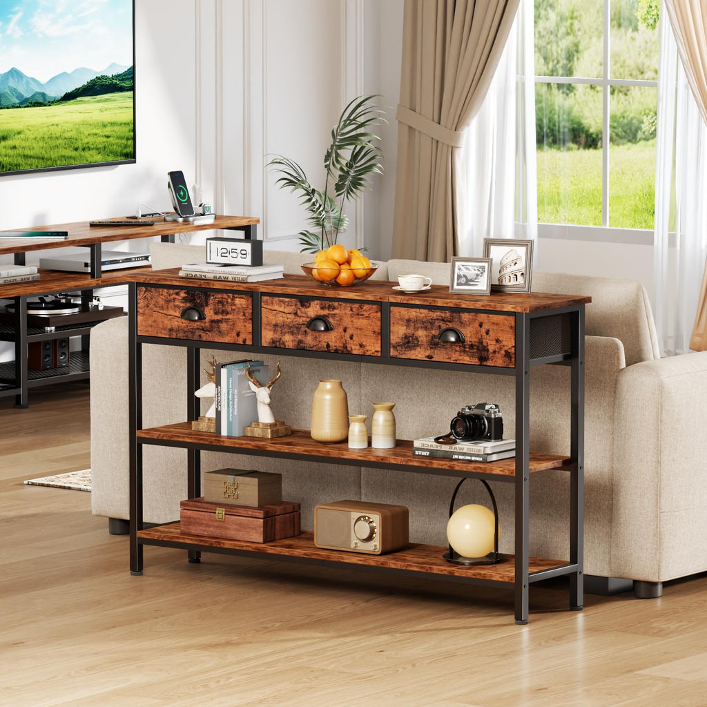 47" Console Table with 3 Drawers D65701