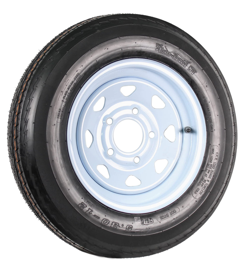 12 Inch 5 Lug Trailer Tire Rim Assembly W1606