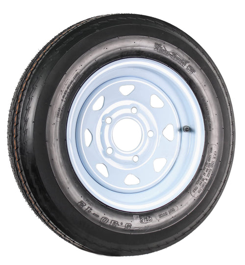 12 Inch 5 Lug Trailer Tire Rim Assembly W1606