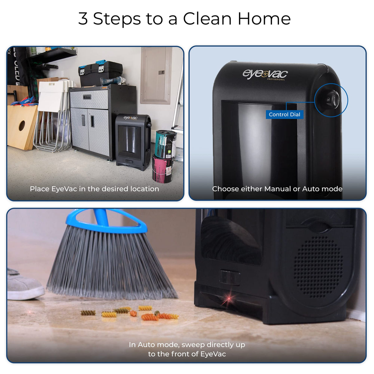 Touchless Automatic Dustpan Vacuum, Corded Bagless Canister Vacuum, 1400 Watt A6263