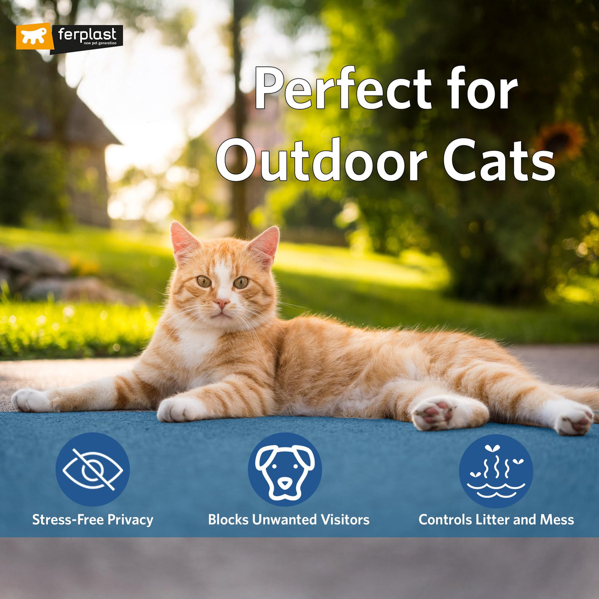 Waterproof Cat Litter Box with Tunnel Entry B1692