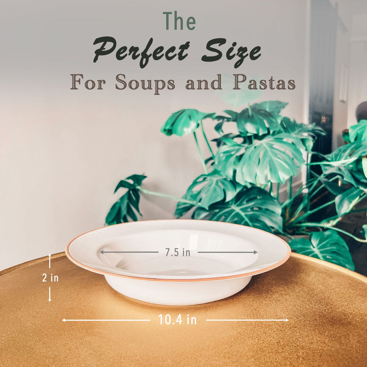 Ceramic Wide Rimmed Soup Bowl 25oz Set of 4 X90622