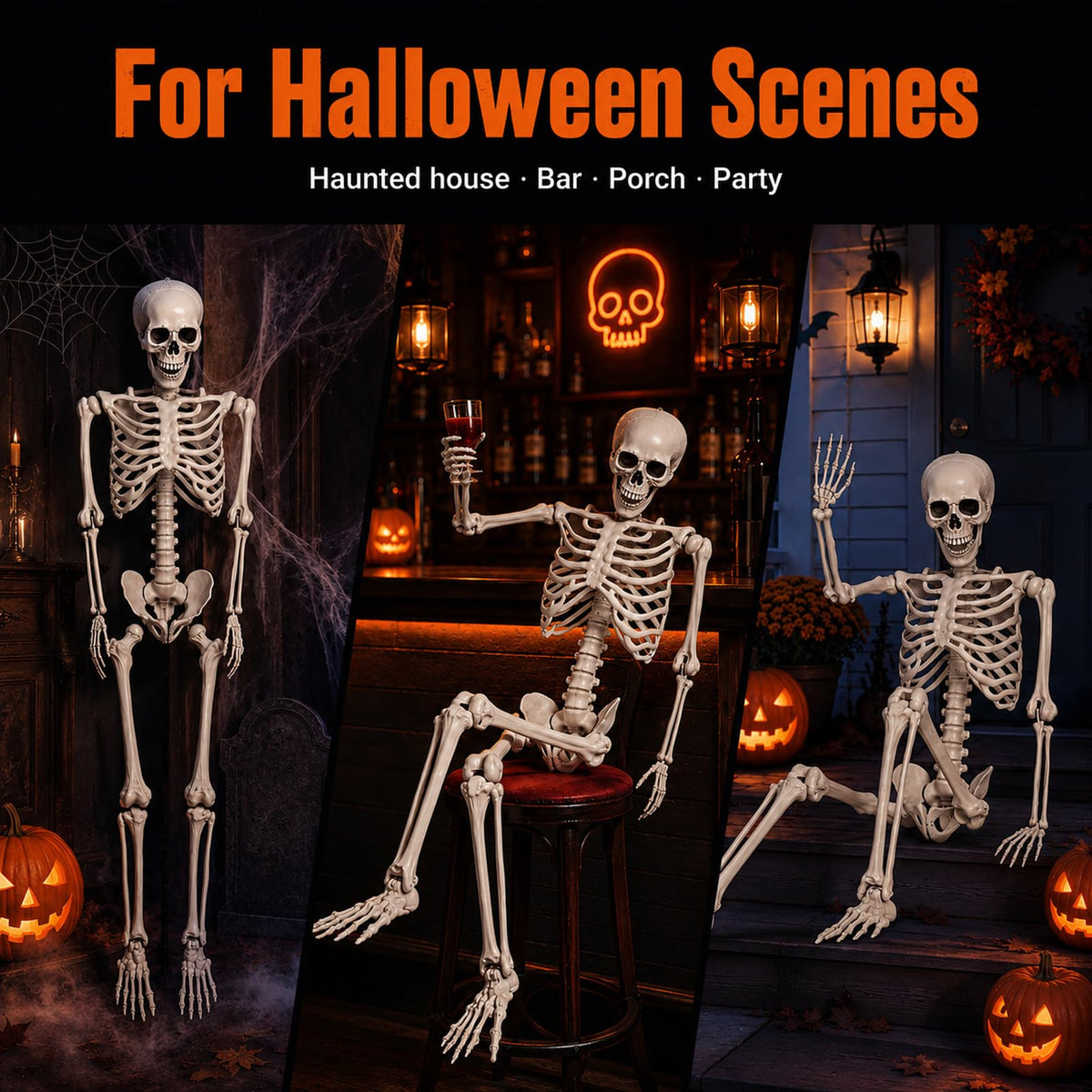 Life Size Full Body Skeleton Prop I5657