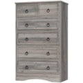 48'' Tall Grey 6 Drawer Dresser D457