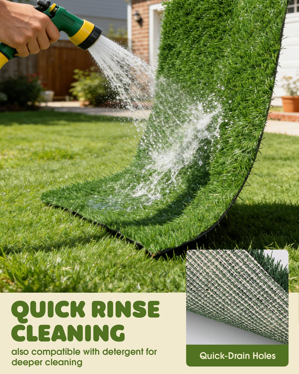 Grass Pad for Dogs Potty, 3-Layer Reusable, Washable, 30 x 20 in Q486154