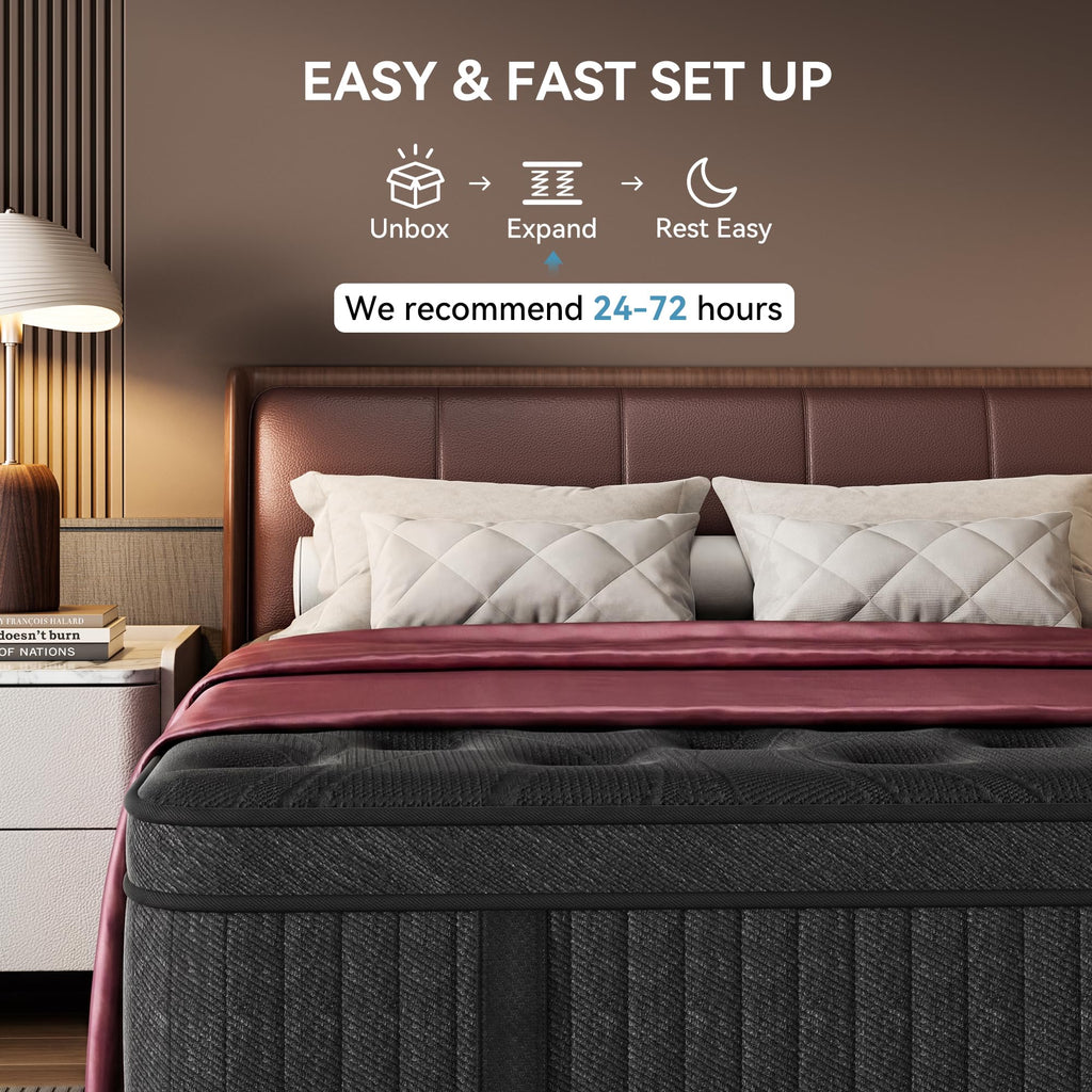 Queen 14 Inch Hybrid Spring Medium Firm Mattress C95052