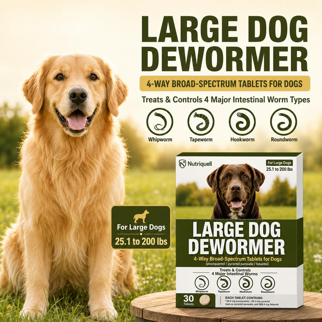 Medium and Large Dog Dewormer Tablets V8577
