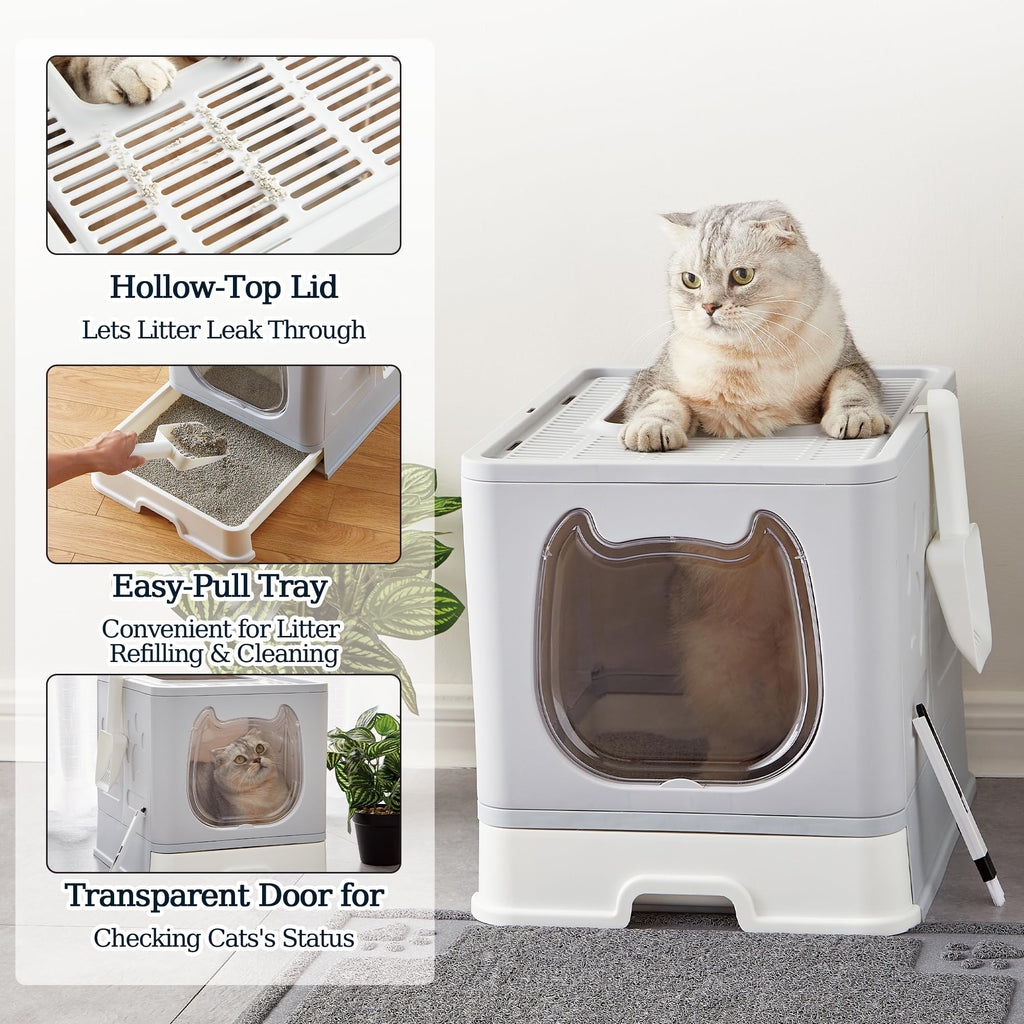 Covered Litter Box with Lid and Scooper X30637