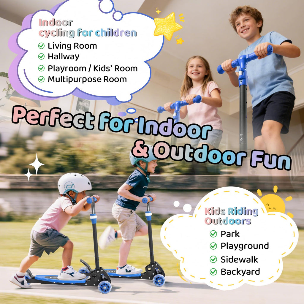 Three Wheeled Light Up Foldable Kick Scooter J3921