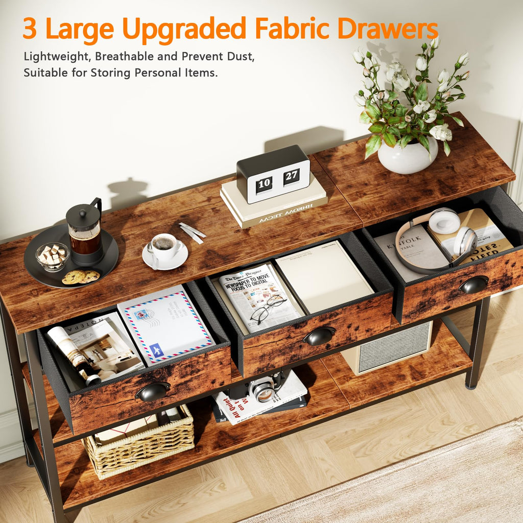 47" Console Table with 3 Drawers D65701