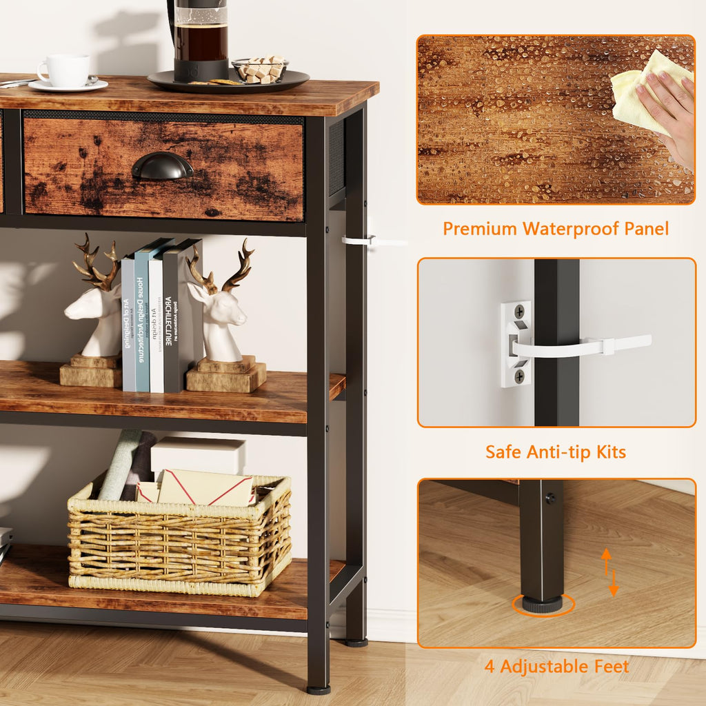 47" Console Table with 3 Drawers D65701