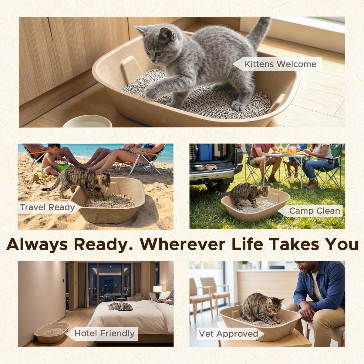 Disposable Litter Box for Kittens F103046