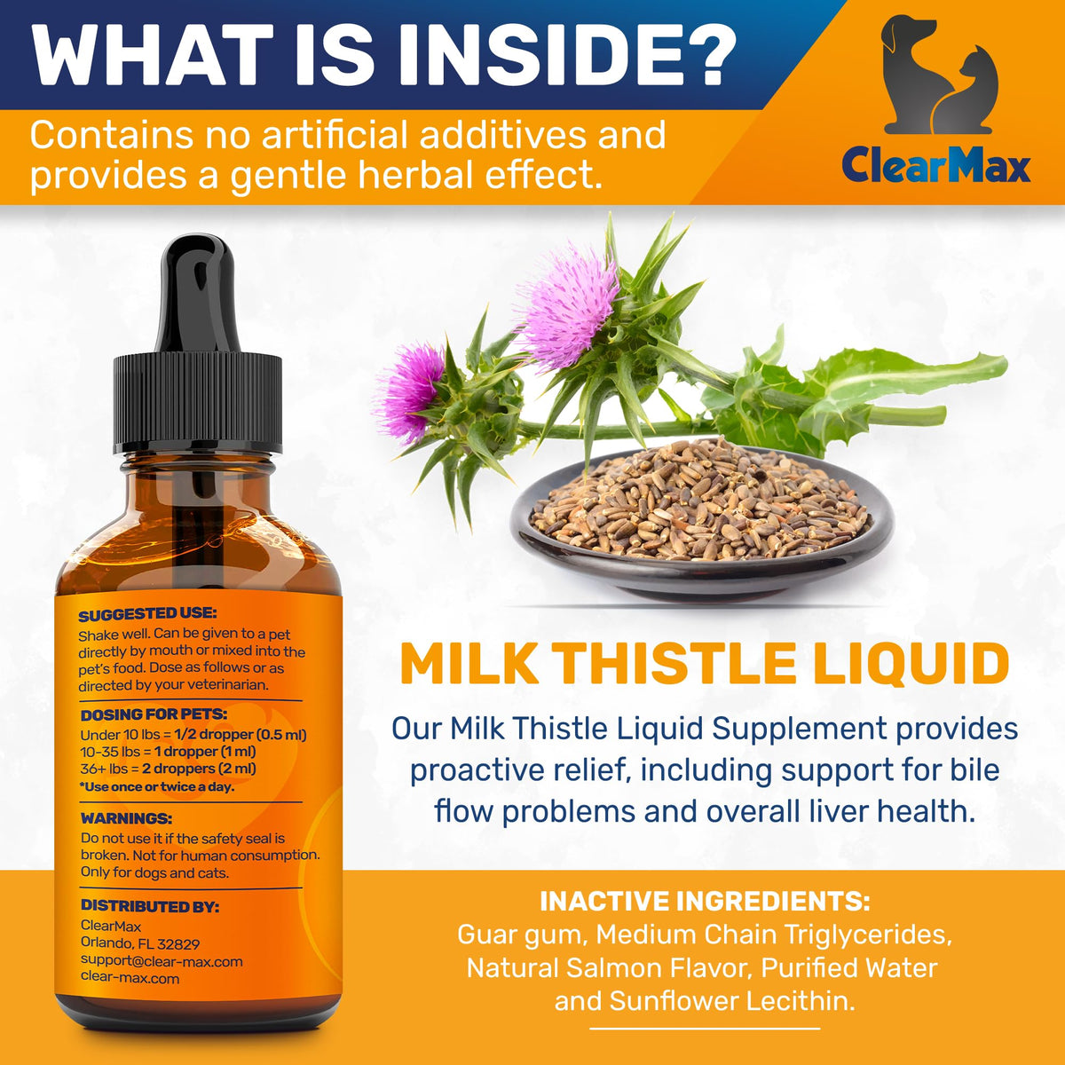 Milk Thistle for Dogs & Cats, 2 Oz J7272
