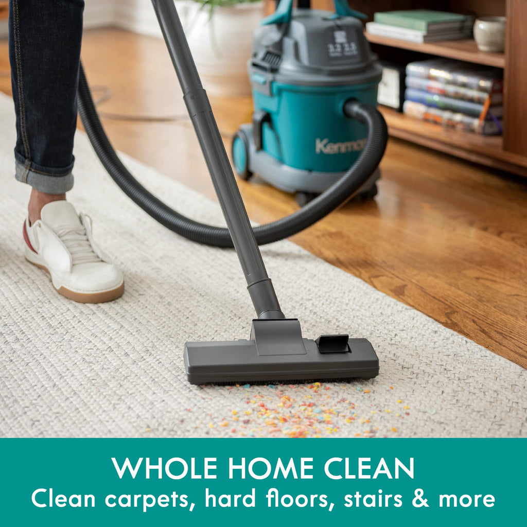 Wet Dry Canister Vacuum Cleaner, 3.2 Gallon, Green I681