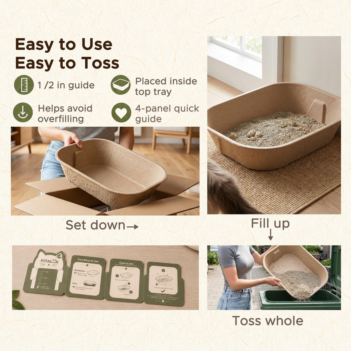 Disposable Litter Box for Kittens F103046