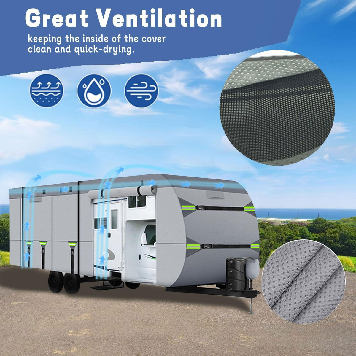 8 Layers Waterproof RV Cover 27'-30' E547481