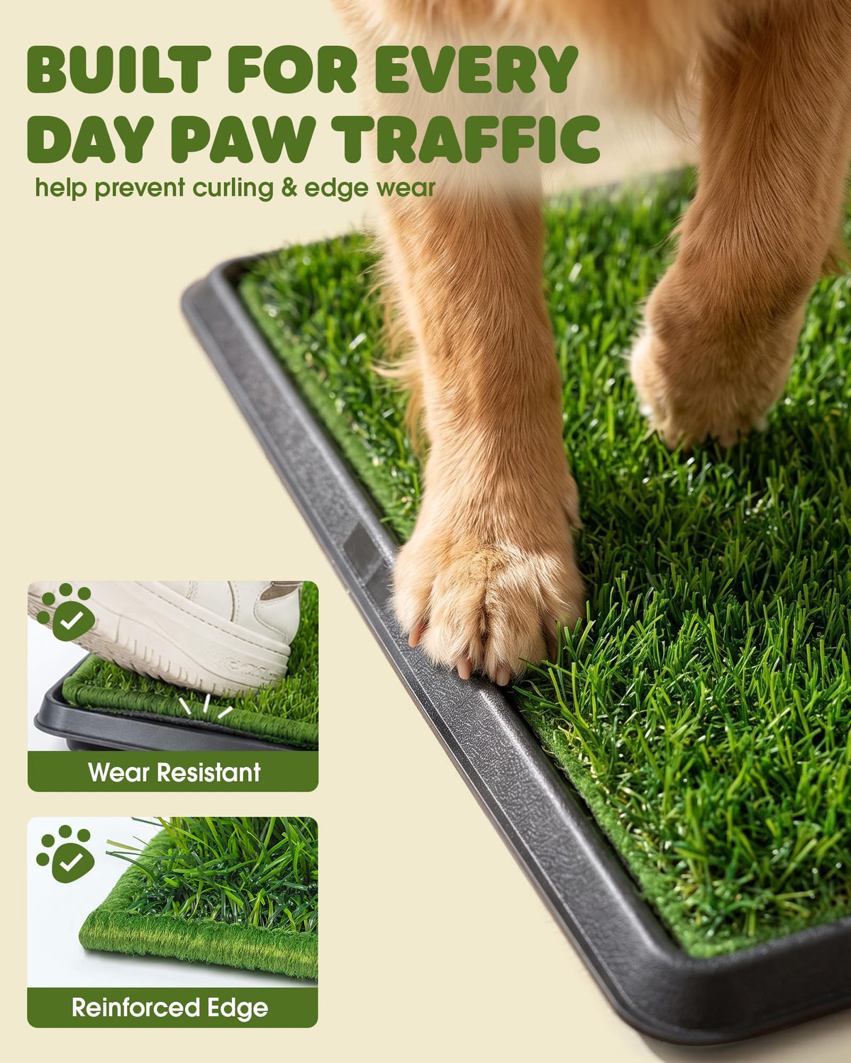 3 Layer Dog Grass Pad with Tray 30" x 20" V50995