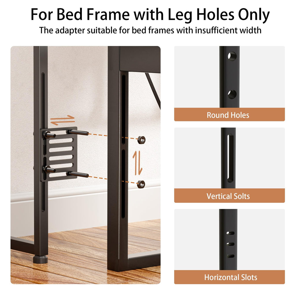King Size Headboard with LED Light, Outlets and USB Ports, Storage Rack, Rustic Brown R82236