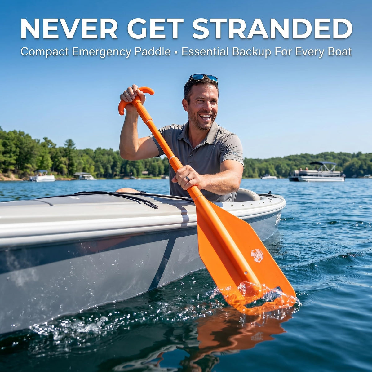 Telescoping Emergency Paddle with T-Grip Handle D297