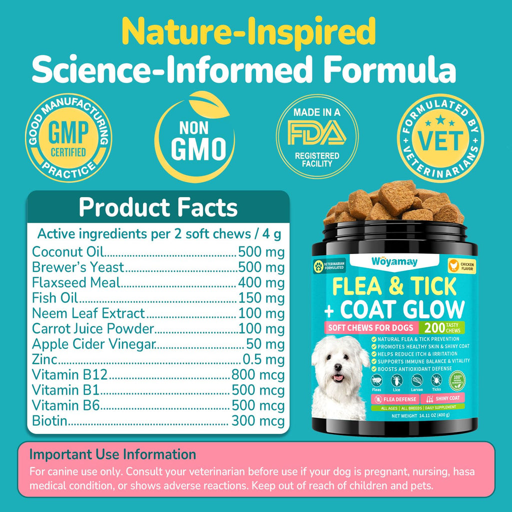 Soft Chews Chicken Flavor Flea and Tick Prevention for Dogs R920