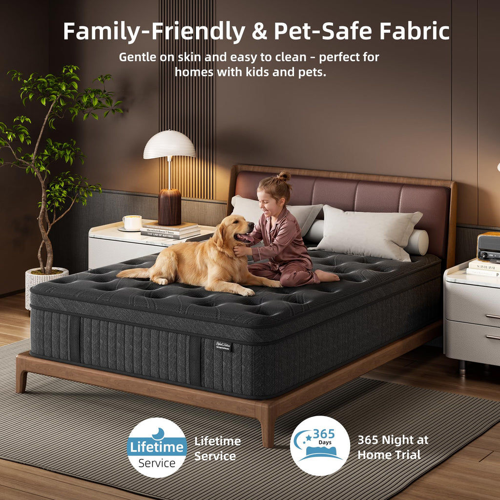 Queen 14 Inch Hybrid Spring Medium Firm Mattress C95052
