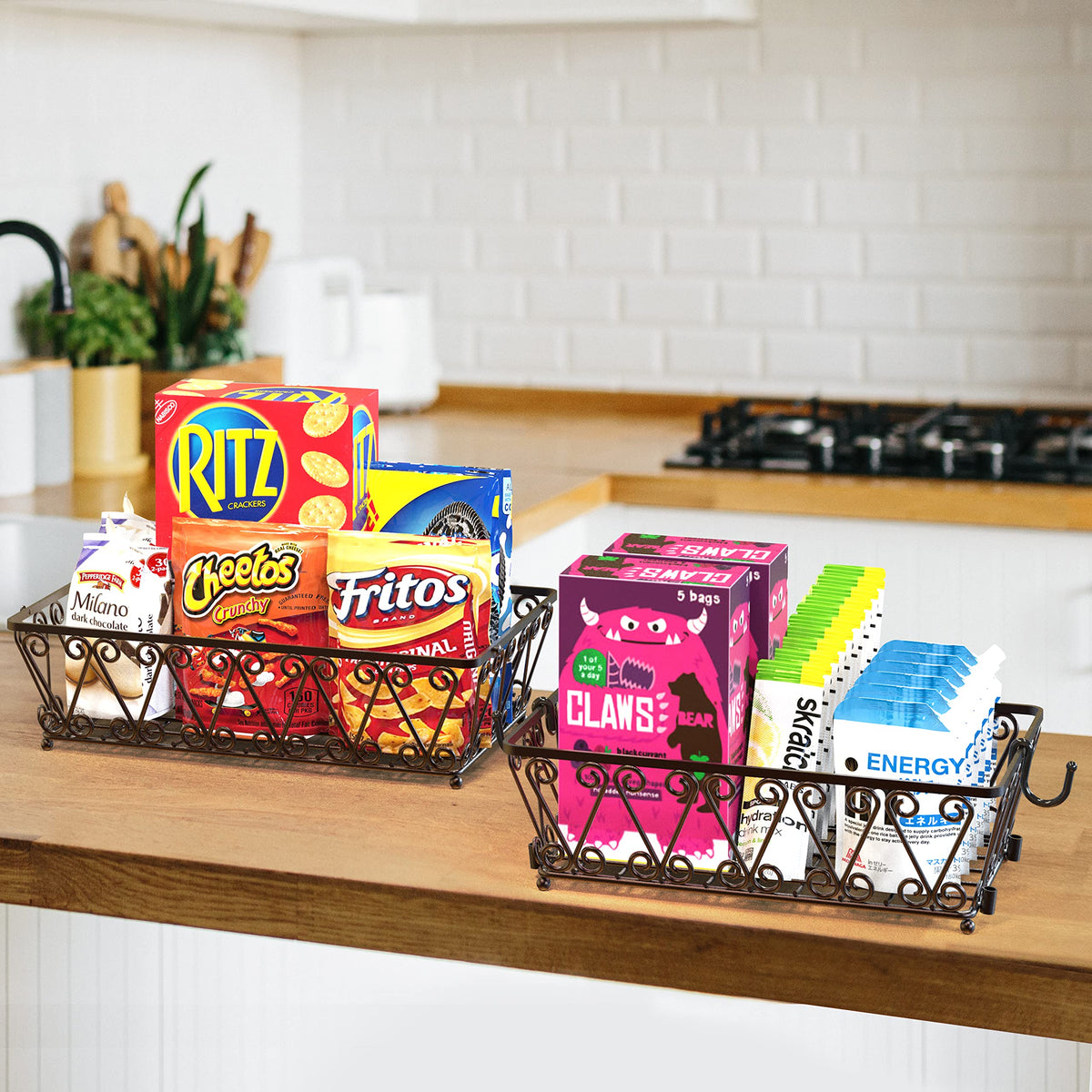 2-Tier Countertop Fruit Basket Bowl Storage K812