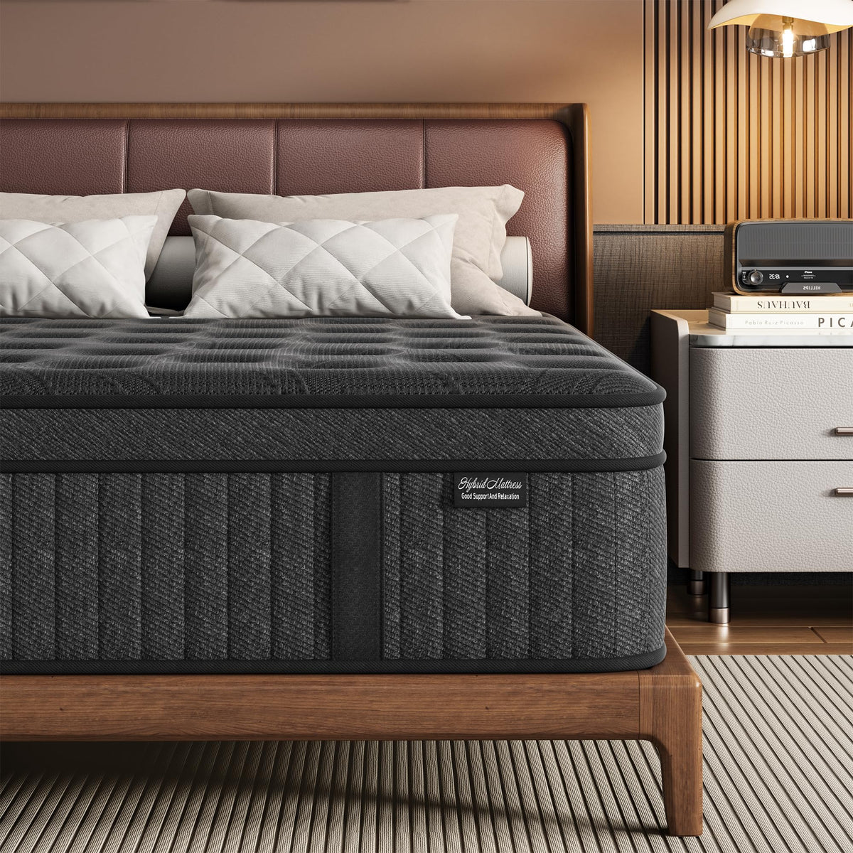 Queen 14 Inch Hybrid Spring Medium Firm Mattress C95052